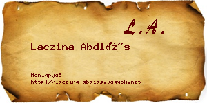 Laczina Abdiás névjegykártya